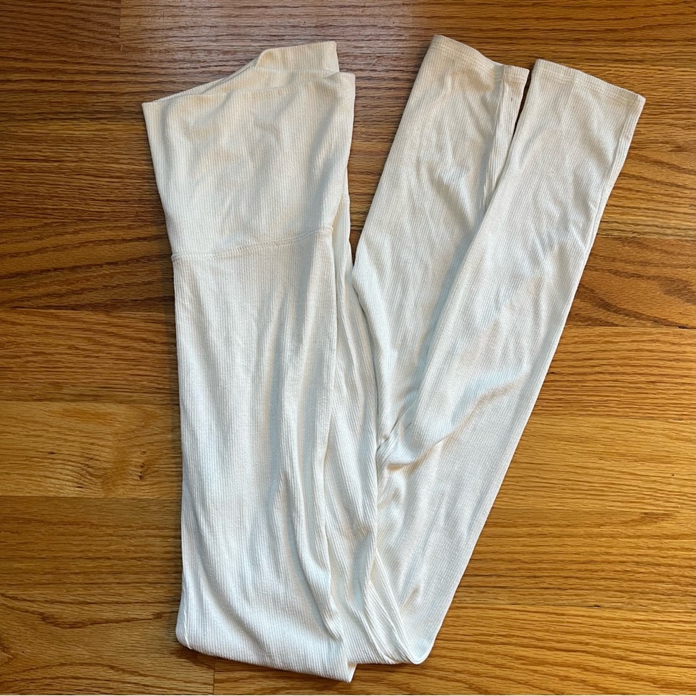 Intimately free people creamy white ribbed leggings size XS